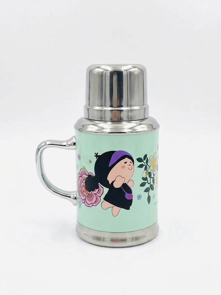 “芬宝”复古保温杯（浅绿色) Fenbao Vintage Thermos Flask Light Green