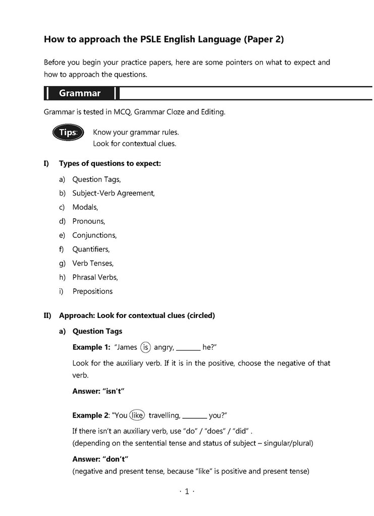 English Mock Exam Papers Primary 6