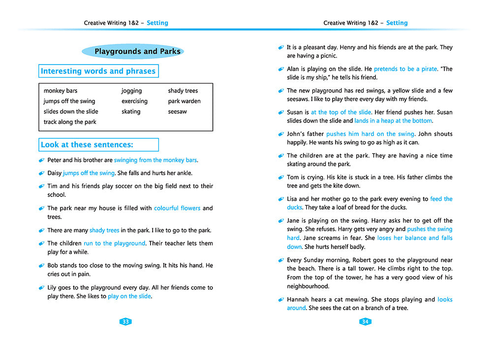 Quick Reference to Creative Writing Primary 1 and 2